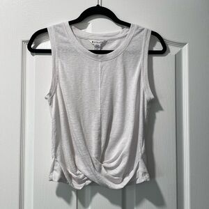 Athleta breezy tank. Twist front. Size medium. White.
